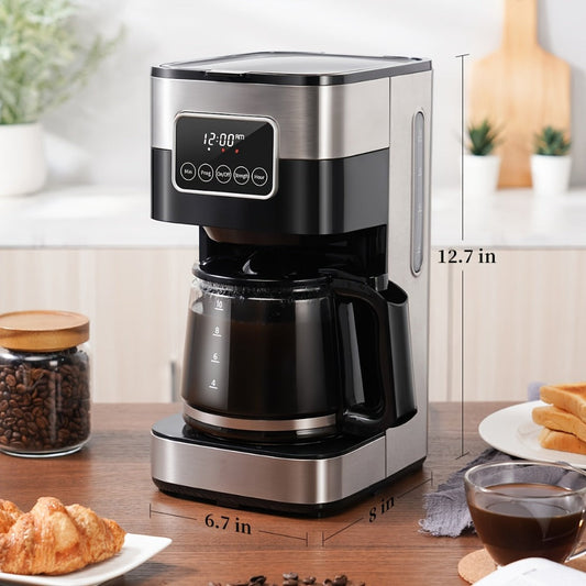 Programmable Drip Coffee Maker, 10-Cup with Touchscreen and Pause & Serve, Black