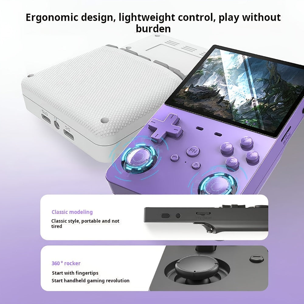 Linux Open Source Handheld Game Console L35 – 3.5 Inch IPS HD Display, Classic Emulators, Ultra-Long Battery Life, Multiple Setup Support, 64GB/128GB Storage, Perfect Holiday & Birthday Gift for Gamers
