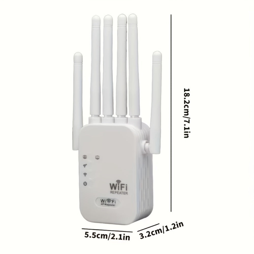 AX1200 WiFi 6 Mesh Extender 15888 Sq Ft Coverage, 135+ Devices, OFDMA, Gigabit Ethernet Port, Alexa Compatible, CISA Certified, Dual Band 2.4GHz & 5GHz, One-Touch Setup, White