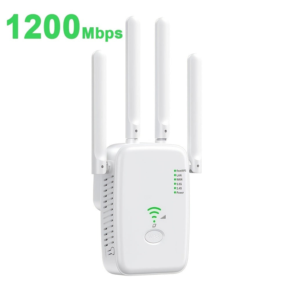 Ourlife WiFi Extender 11000 Sq Ft 6-Antenna 360° - 2.4GHz Signal Enhancer with Ethernet Port, Plug and Play, for Home Shopping Mall Coffee Shop Hotel Large Area Coverage