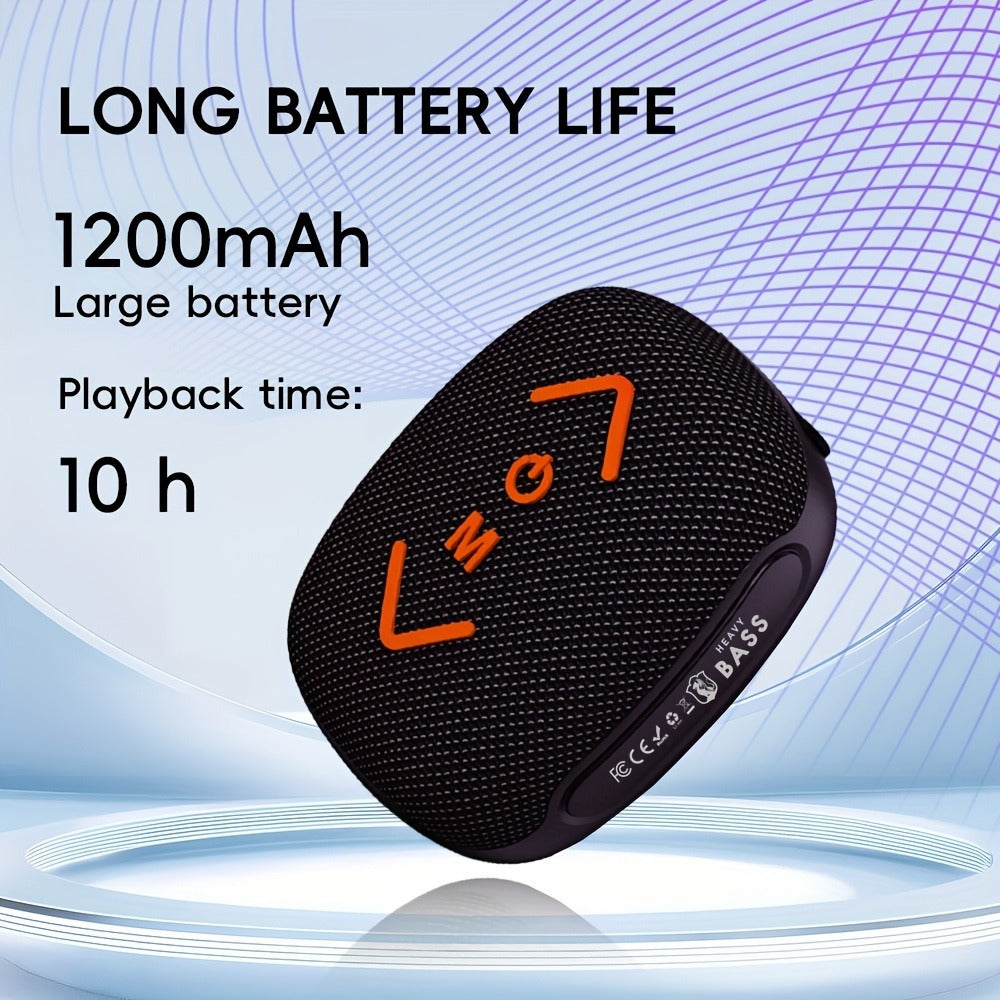 Wireless Bike Speaker IPX5 Waterproof, 7W Stereo Deep Bass Bluetooth Bicycle Speaker, 1200mAh 10-Hour Battery, Hands-Free Calls, TF/TWS Support, Secure Mount for Motorcycle Bicycle Scooter Outdoor Riding