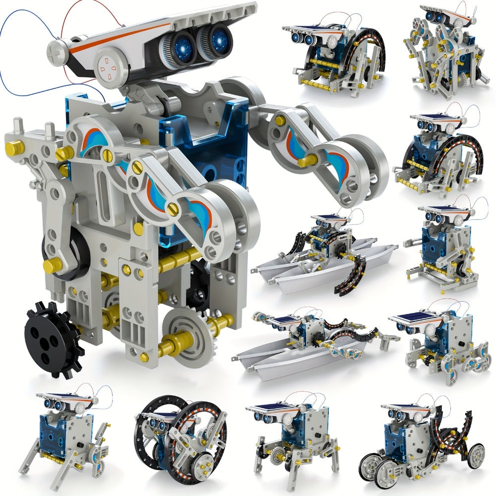 12-in-1 Solar Robot Kit for Kids Ages 8-13 – Build Your Own Solar Powered Robot, STEM Engineering Building Toy, Educational Science Experiment Gift for Boys Girls 8 9 10 11 12 13, No Batteries Needed