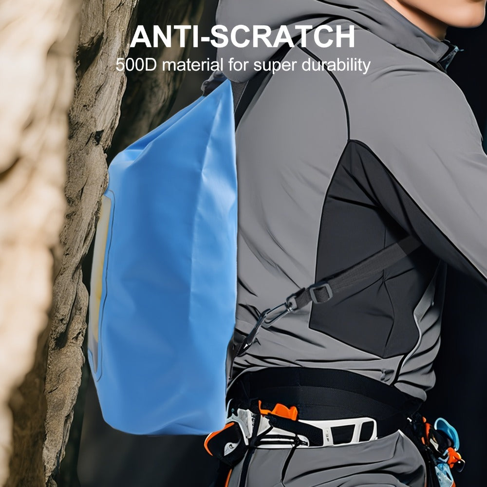 Waterproof Dry Bag Backpack with Touchscreen Phone Window & Roll Top Closure – Lightweight Dry Storage Bag for Men Women | 1.32 2.64 5.28 7.93 10.57 Gal | Travel Swimming Kayaking Camping Beach Boating
