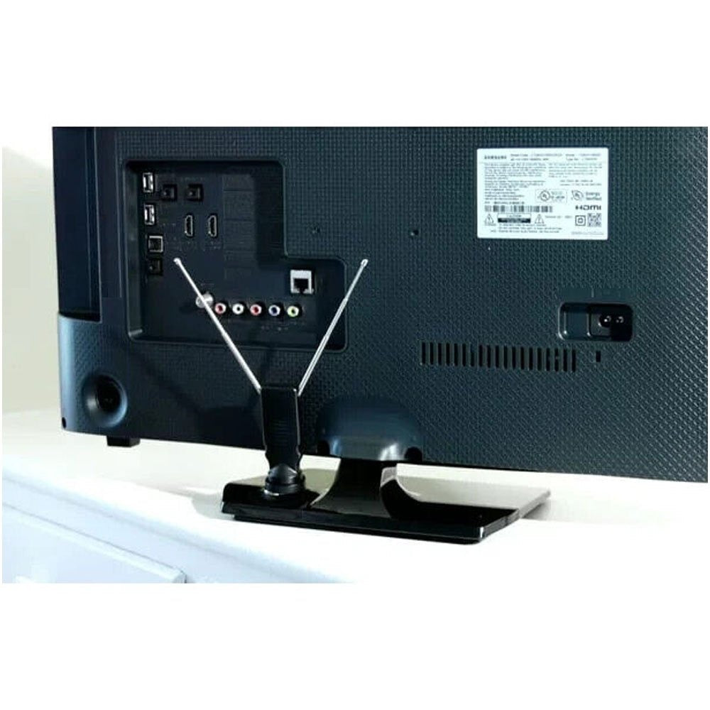 Slim Hidden Indoor TV Antenna Plug-In Design - 4K HD Free Local Channels, Hides Behind Any TV, Easy Window or Wall Placement, No Monthly Fees, Black