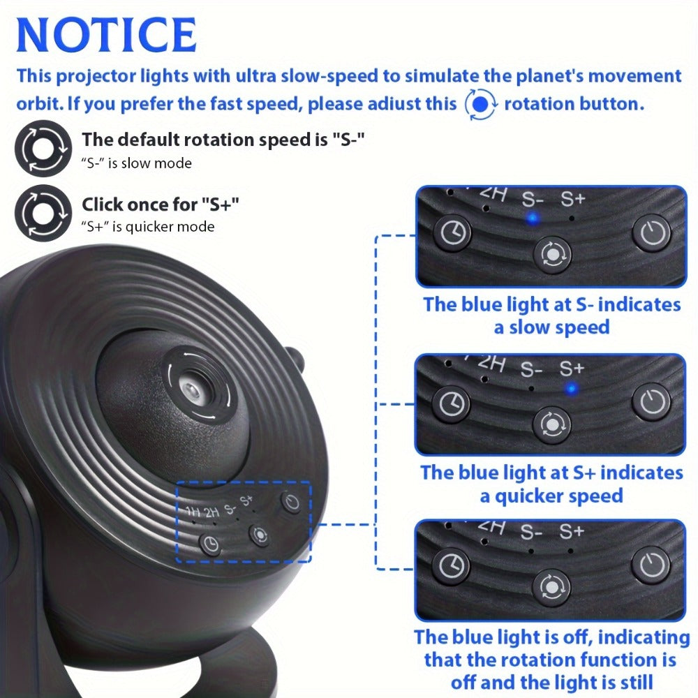 Star Projector Galaxy Aurora Night Light – 13-in-1 Planetarium Projector for Bedroom, Kids Room & Home Theater with Atmospheric LED Lighting