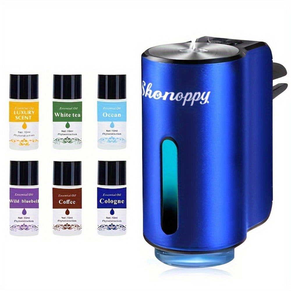 Car Essential Oils Set for Aromatherapy Diffuser – 3/6/10 Bottles 0.34oz Each, 7 Scents, Adjustable Vent Clip Air Freshener, Long-Lasting Natural Fragrance for Vehicle Interior Commuters Rideshare