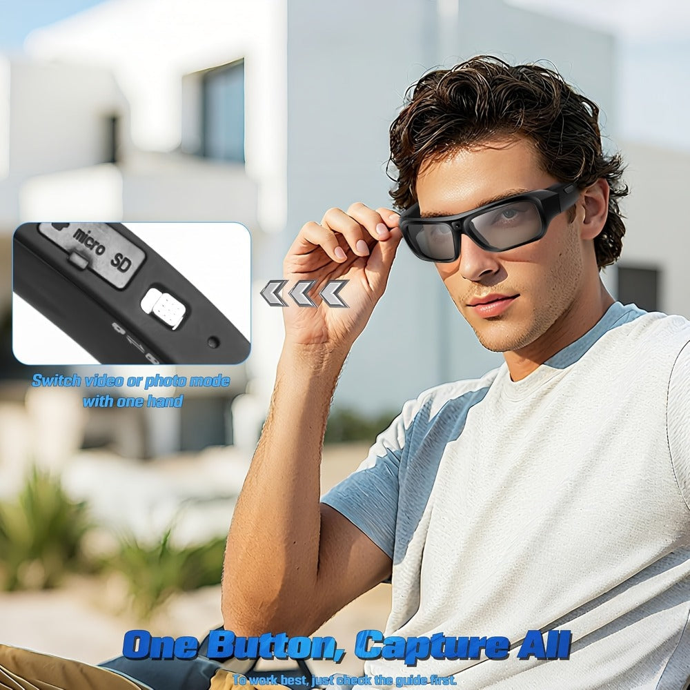 4K Camera Glasses UHD Sports Action Cam - 2-Hour Recording, Body Camera Wearable, Bike Running Cycling Recorder, Meeting Minutes, 3840x2160P 30fps, Optional 64GB, Models A31 A33 S36