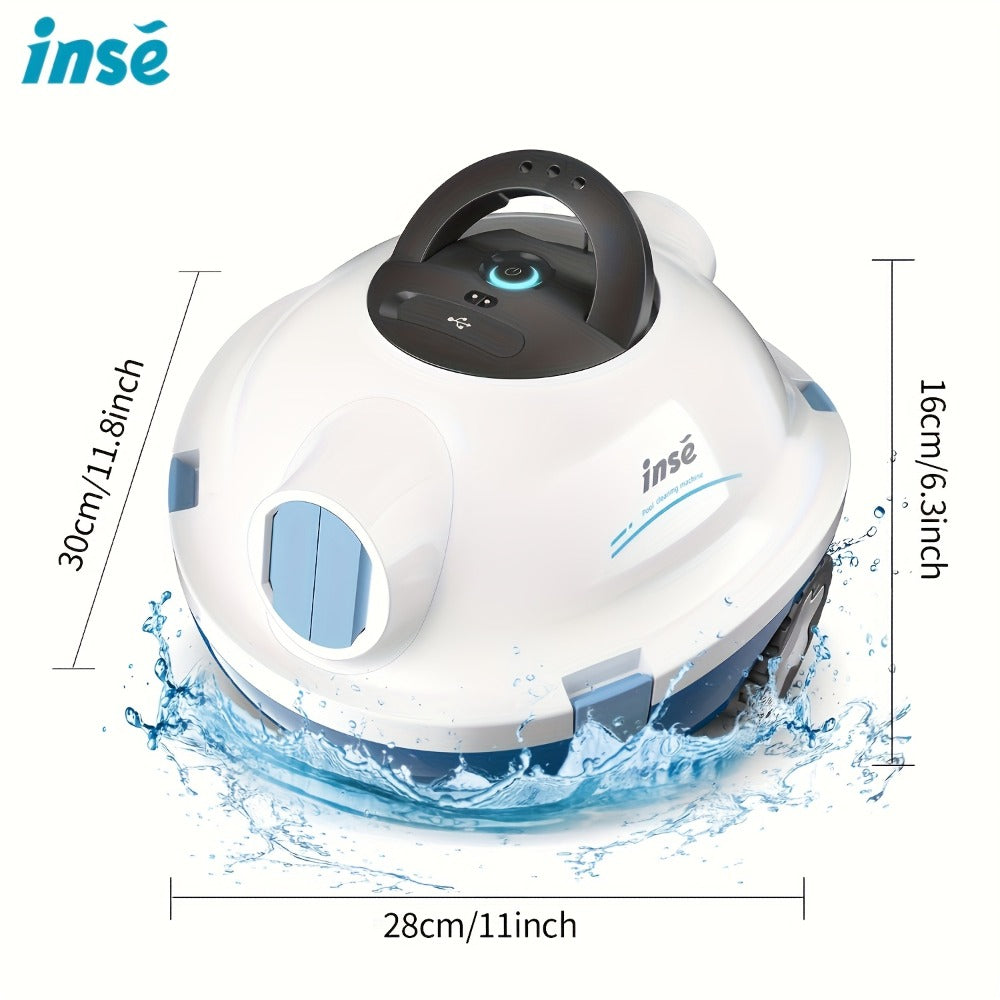 Cordless Robotic Pool Cleaner with 90-Min Runtime – Self-Parking Auto Vacuum | Floating Bracelet Retrieval | Covers 65Ft / 1100 Sq Ft | Lightweight for Above Ground & In-Ground Flat Bottom Pools | 5 Colors