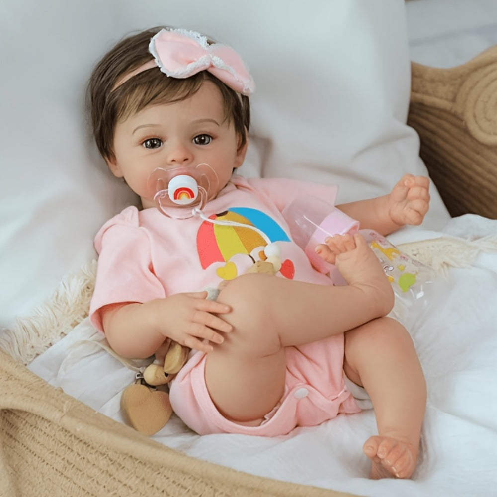 Realistic Newborn Reborn Baby Doll with Soft Body and Hand-Painted Skin