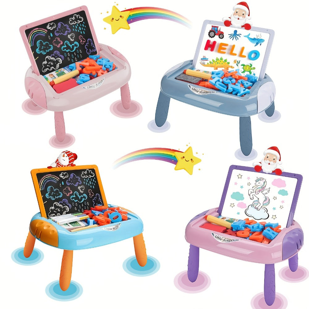 Magnetic Doodle Board Double Sided for Kids – Portable Foldable Drawing Writing Easel with Teaching Supplies Creative Toy Gift for Boys Girls Toddlers Ages 3+ Birthday Christmas