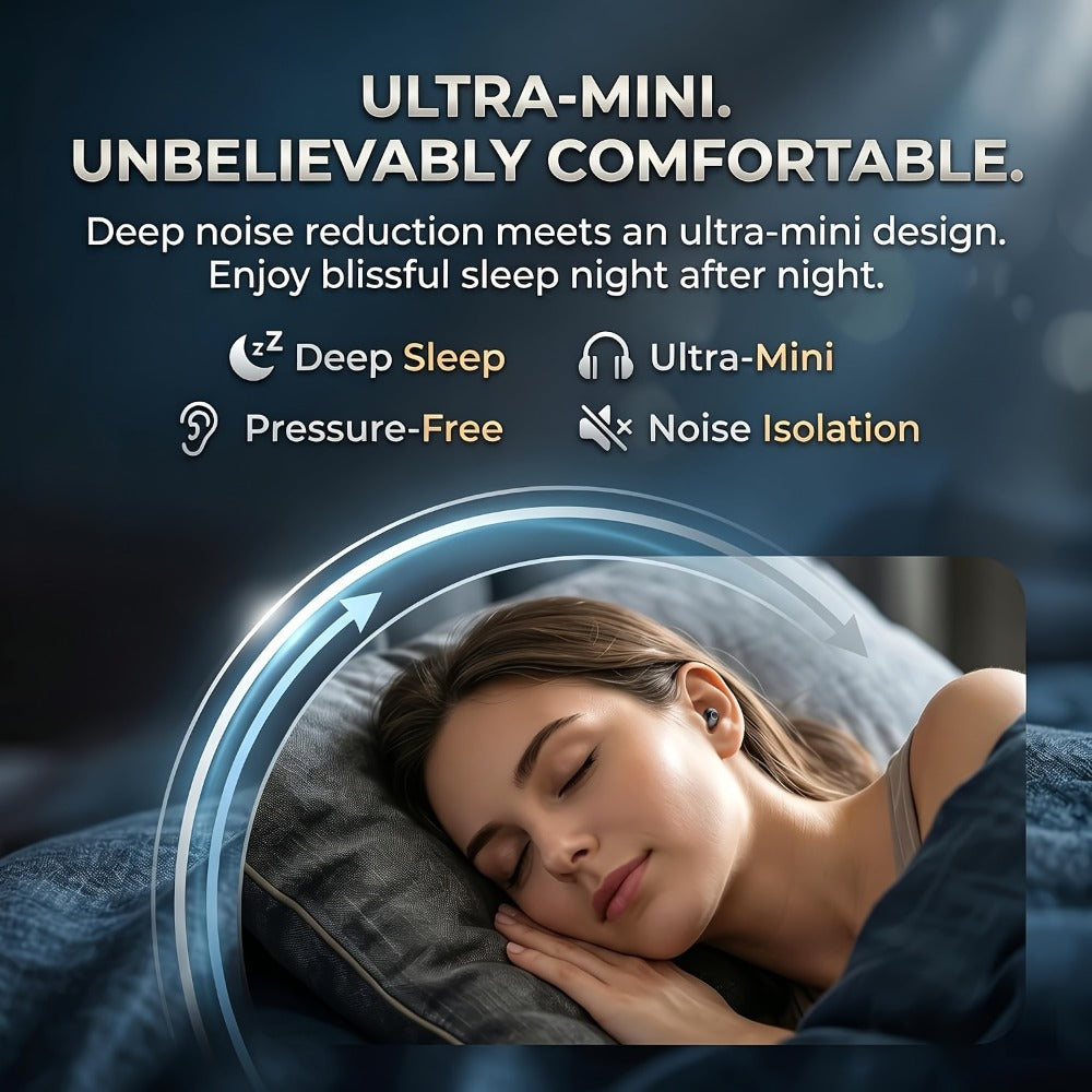 Sleep Mini Earbuds 2 Pairs Wireless Bluetooth In-Ear Headphones Long Battery Life HD Calling 3 Colors Sport Use Single Compartment Case All Seasons