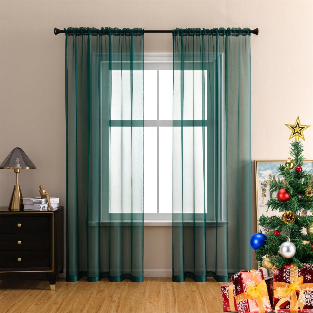 Sheer Curtains 2 Panels Rod Pocket – Light Filtering Privacy Window Drapes for Living Room Bedroom Modern Home Decor