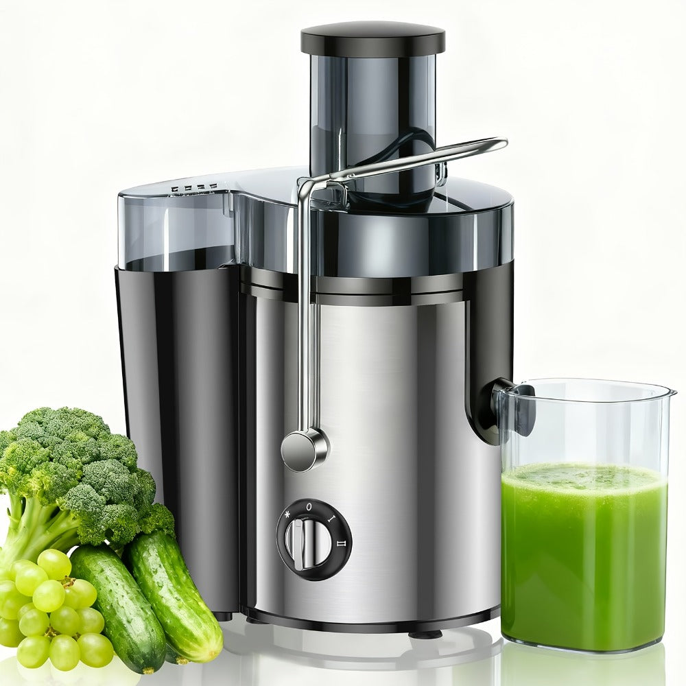 Centrifugal Juicer 600W Wide Mouth Juice Extractor - 3-Inch Feed Chute, High Juice Yield, Fast Juicing, Easy to Clean Detachable Design for Vegetables & Fruits, Multifunctional Juicer Machine