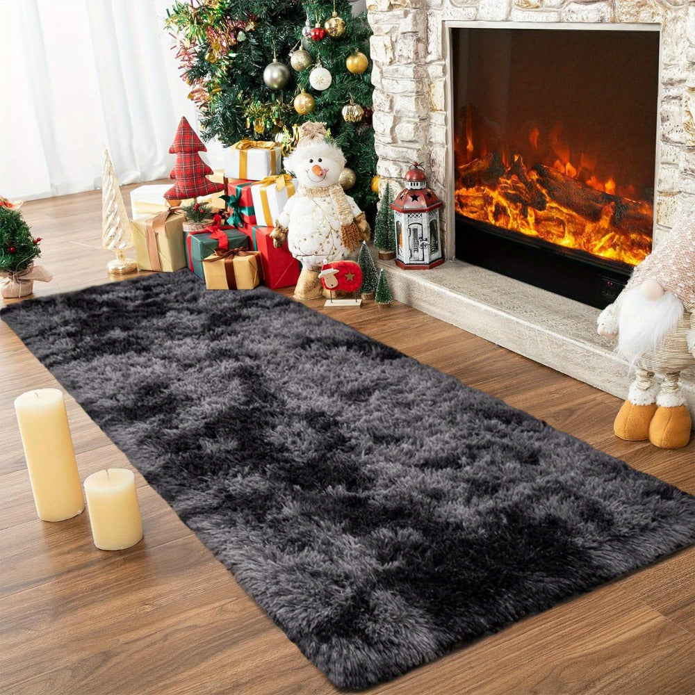 Tie-Dye Shaggy Fluffy Area Rug Non-Slip Machine Washable – Soft Plush Fuzzy Carpet for Bedroom, Living Room, Hallway & Dorm – 6 Colors, 4 Sizes: 2x6, 3x5, 6x9, 8x10 Ft
