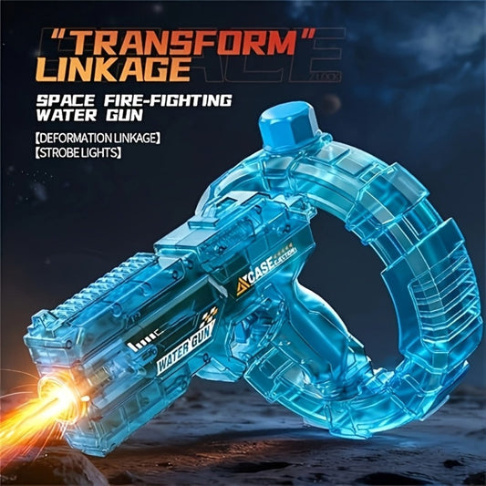 Electric Water Gun with LED Flash, USB-C Charging and Blue Style Options