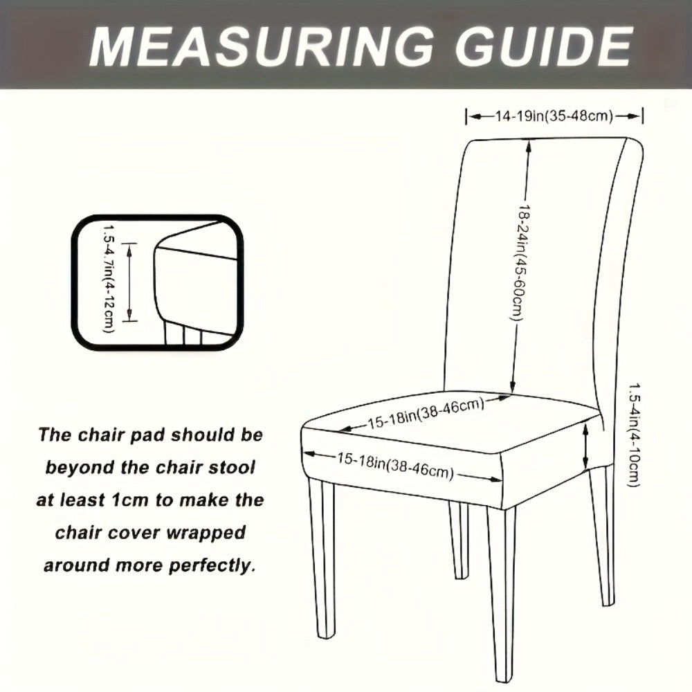 Dining Chair Covers Stretch Velvet Washable Removable Slipcovers Set of 4 or 6 for Kitchen Home Hotel Banquet — Elastic Band Silver Fox Velvet 200GSM