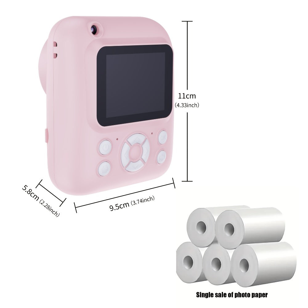 Kids Instant Print Camera with MP3 Player, Games, 10x Zoom and 2.4-Inch Screen