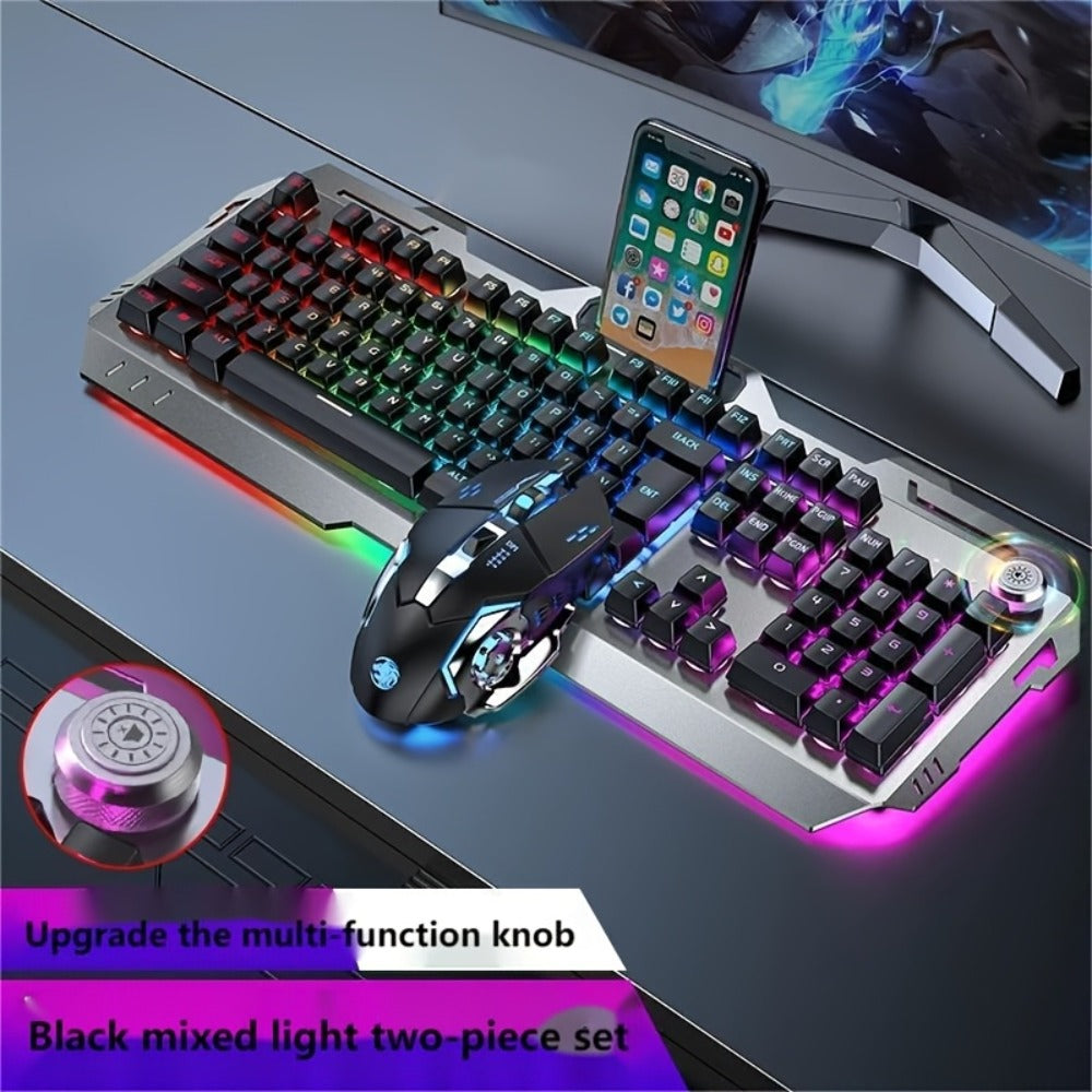 RGB Gaming Keyboard and Mouse Combo Wired USB – Backlit Ergonomic Keyboard & Mouse Set for PC Desktop Laptop Windows, Plug and Play, Universal Compatibility for Gaming & Office