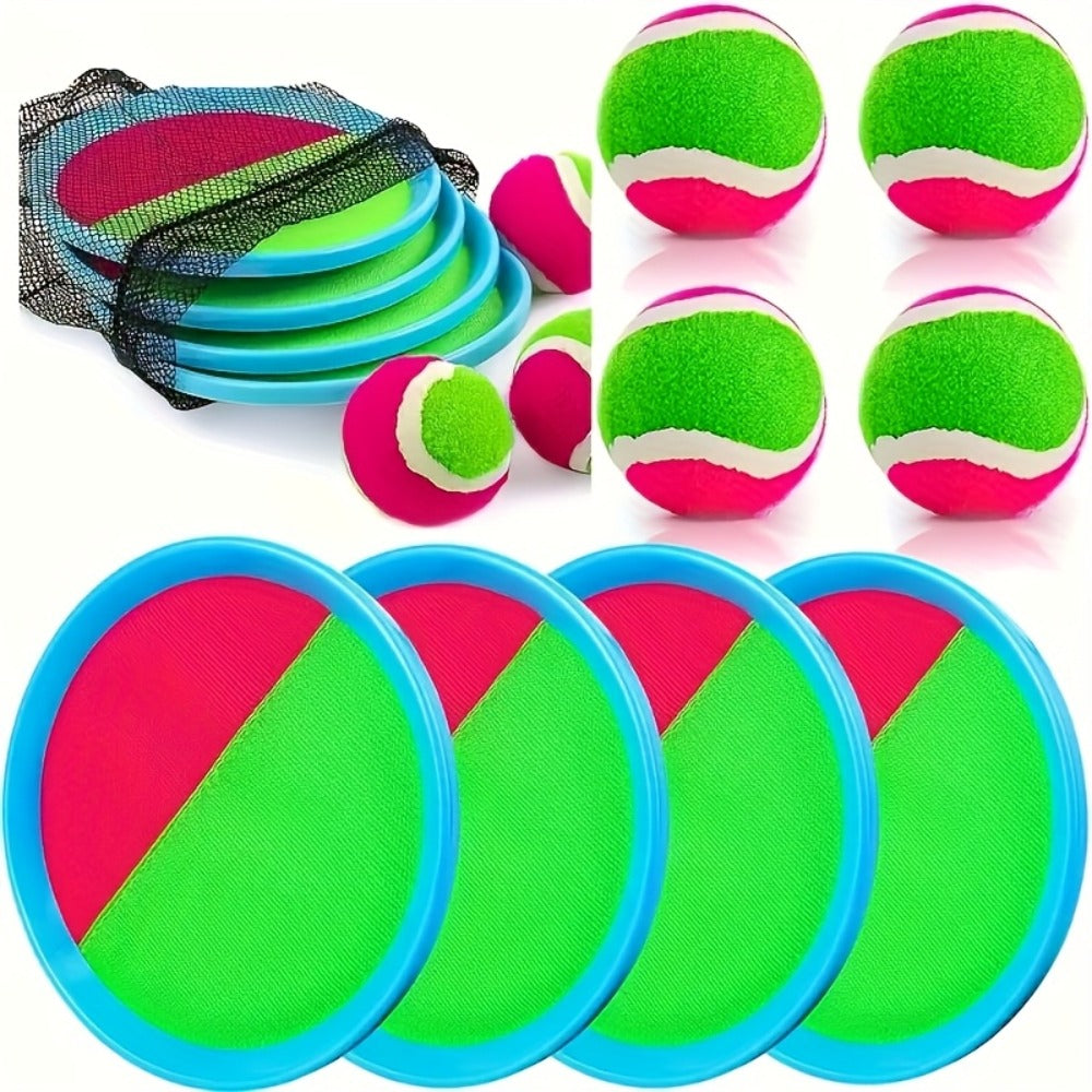 Sticky Ball Toss Game Set for Kids & Adults, Outdoor Target Game in 2-Ball or 4-Ball Sets