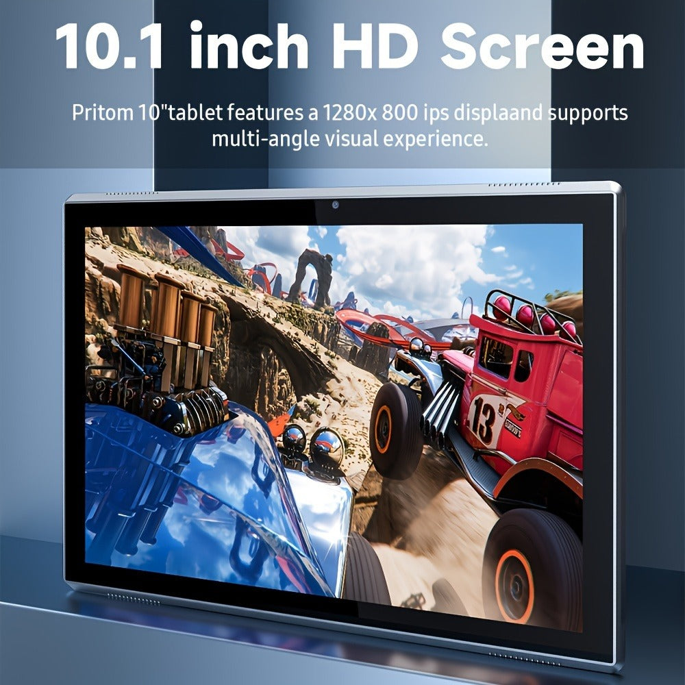 Rockchip Android 14 Tablet 10 Inch 4GB RAM 32GB ROM 1TB Expandable Quad-Core Dual-Band WiFi IPS Touchscreen Stereo Speakers Lightweight Tablet PC for Reading Gaming Streaming Entertainment Black