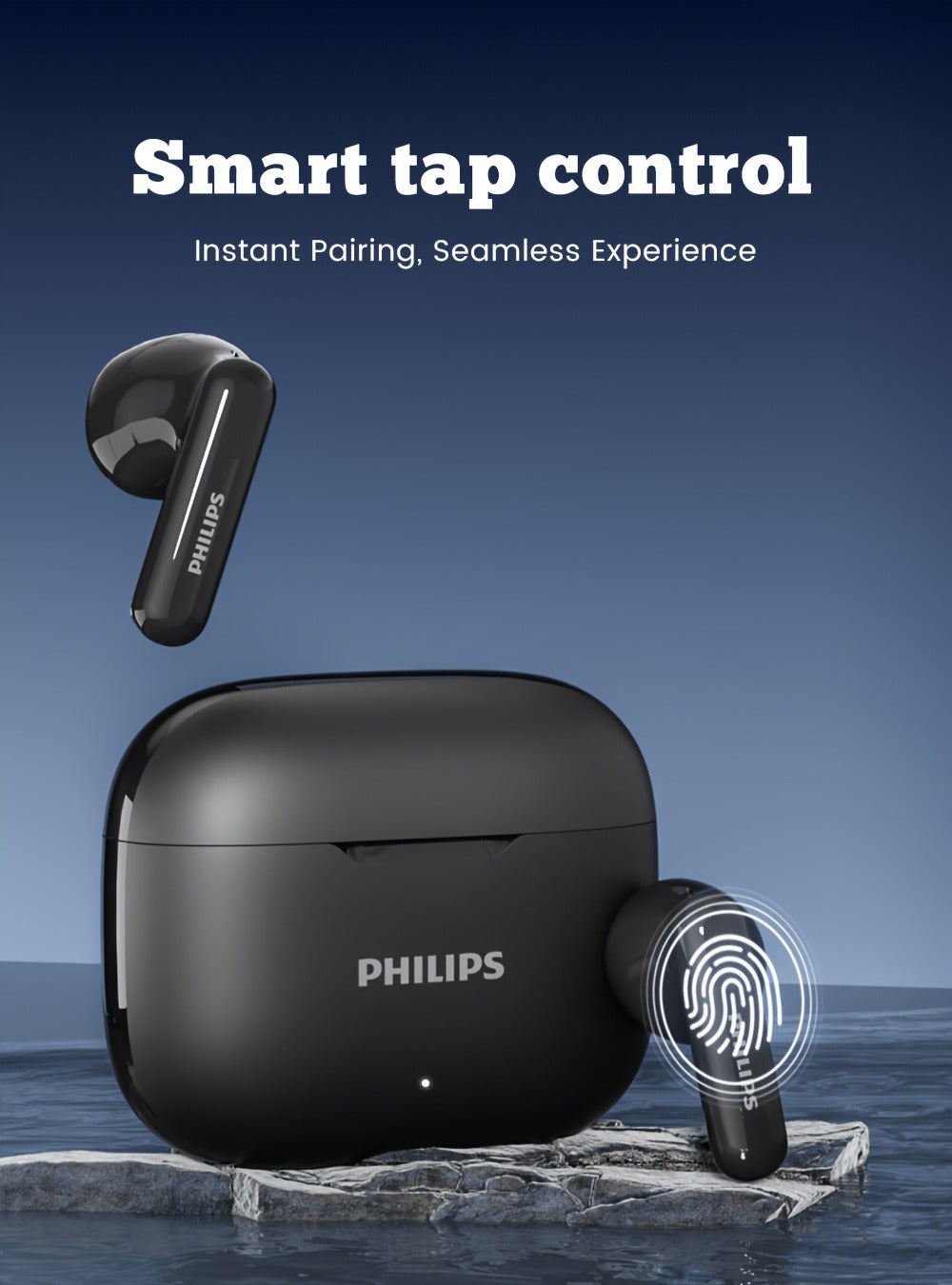 Mini Sport Wireless Earbuds Noise Canceling Stereo Bluetooth Headphones Comfortable Fit for Android iOS Running Gym Commuting Hands-Free Calls