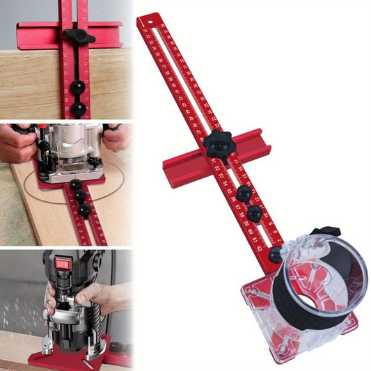 Router Circle Cutting Jig, 4-in-1 Aluminum Alloy with Metric and Inch Options