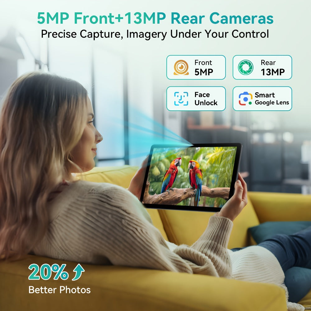 TABWEE T90 Android 16 Tablet 11 Inch FHD 2025 | 24GB RAM 128GB ROM 2TB Expandable, Octa-Core, 8000mAh Battery, 1200x1920 IPS, Face ID, Widevine L1, 3MP+5MP Camera, Tablet PC for Streaming Work School