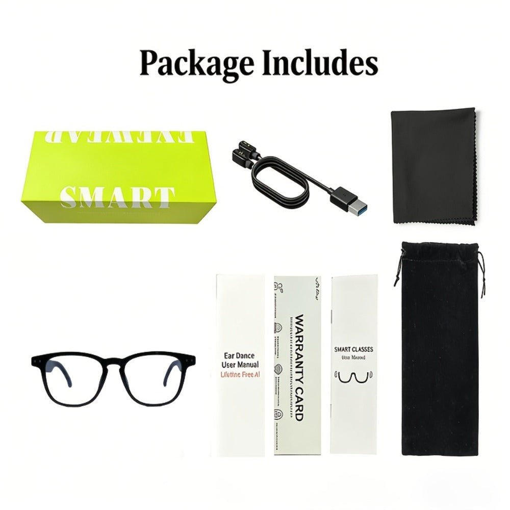164-Language Translation Glasses with Real-Time AI Voice Translator – Bluetooth Music & Calls | AI Voice Assistant | Indoor & Driving Use | Unisex Smart Eyewear Multiple Colors | Travel Business Gift