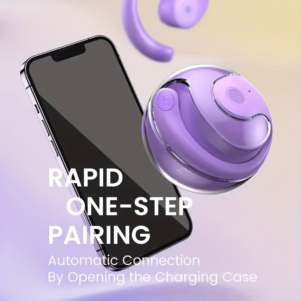 100 Language Real-Time Translation TWS Earphones Coconut Ball Pendant Wireless Earbuds Conference Recording Noise Canceling Mic Touch Control Fast Charging Type-C Free Lanyard for Travel Business