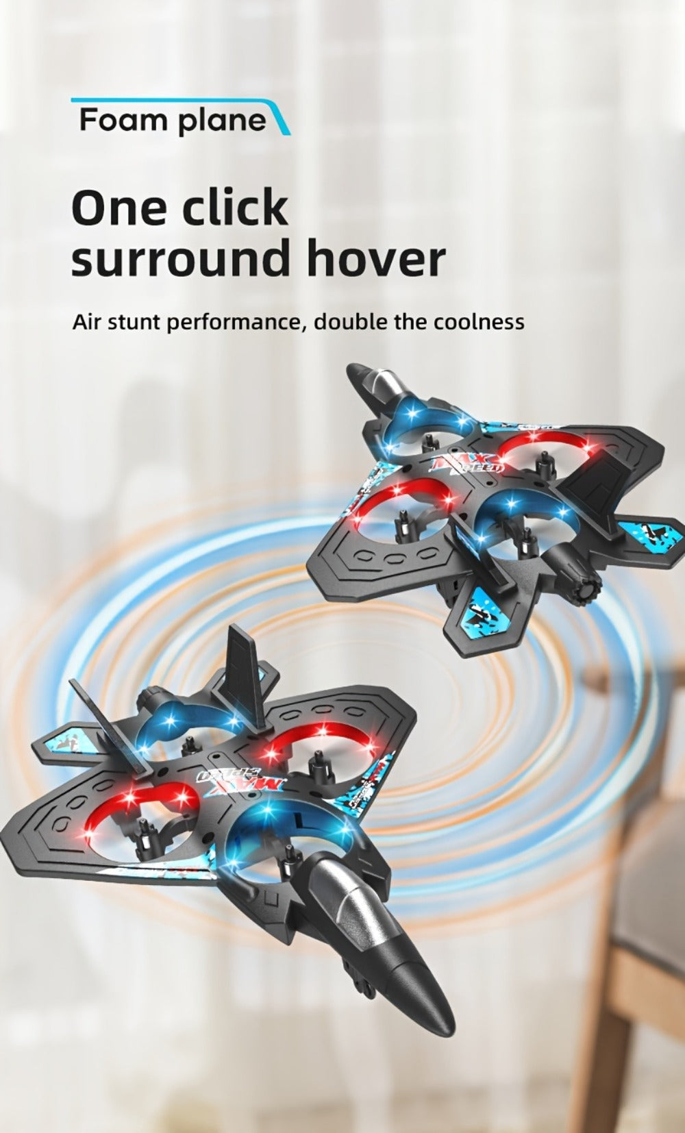 Kids Drone with Altitude Hold, Rechargeable RC Flying Toy for Beginners