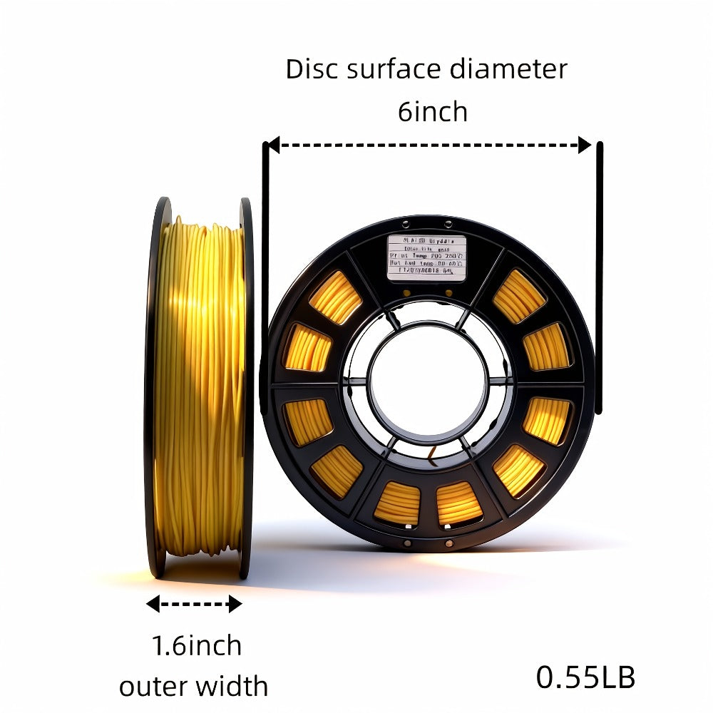 Silk PLA Filament 250g 12 Colors 1.75mm ±0.02mm – Silk Metallic Transparent & Solid Finish Options Vacuum Packed Beginner Friendly Wide FDM Compatibility for 3D Printers