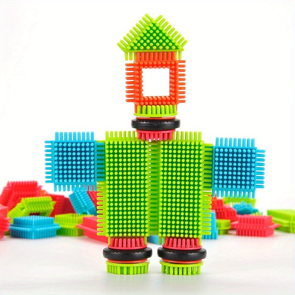 Hedgehog Bristle Blocks, 150-Piece Soft Interlocking Building Set