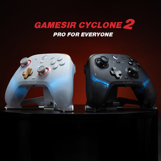 GameSir Cyclone 2 Wireless PC Controller with Mag-ResTMR Sticks, 1000Hz Report Rate, Hall Effect & Micro 2-in-1 Triggers, RGB Lighting & Charging Dock – Compatible with PC, Switch, iOS & Android
