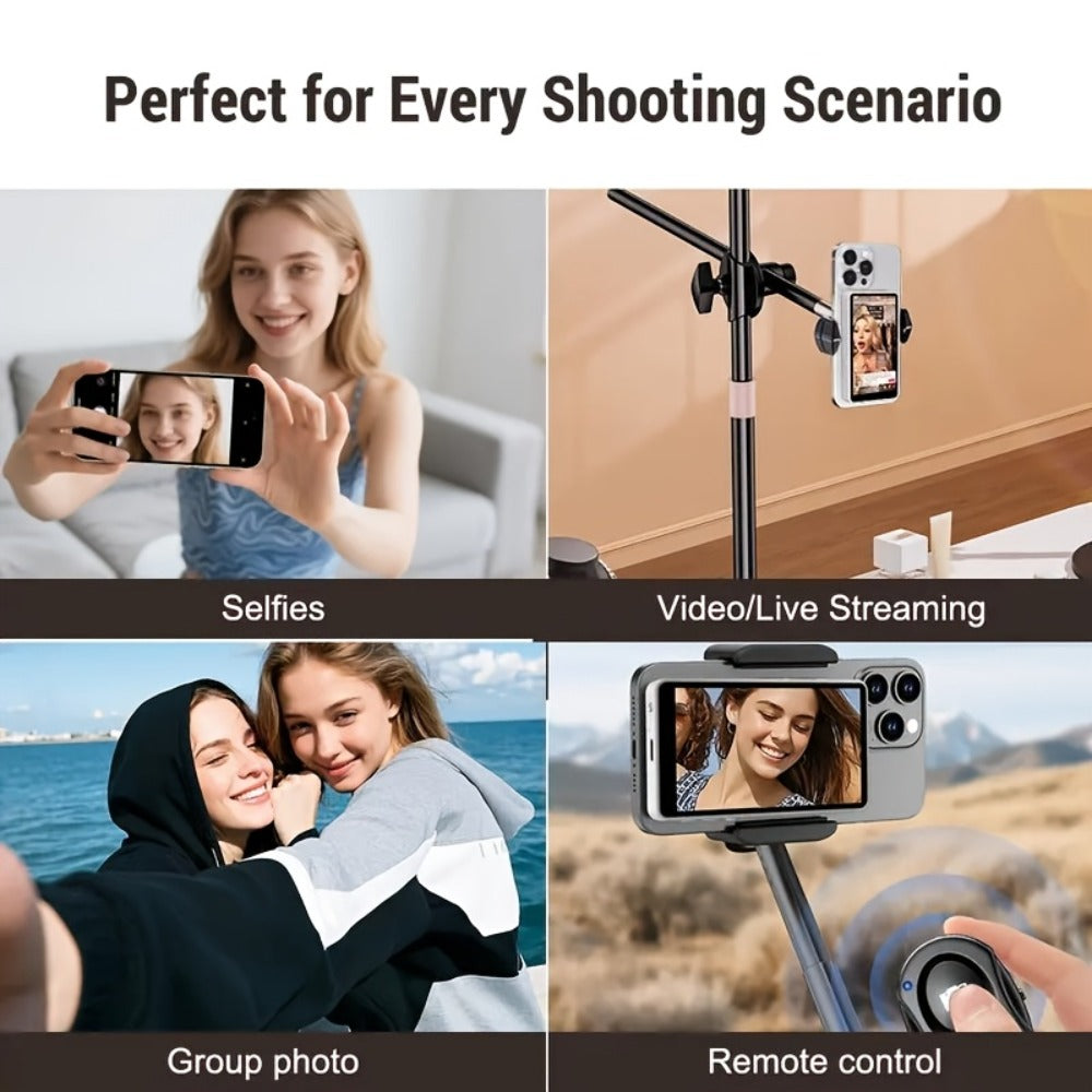 Magnetic Selfie Monitor Screen for Vlogging & Live Streaming – Rear-Facing Main Camera Display for iPhone & Android, High-Resolution Selfie Screen for TikTok, YouTube & Instagram Content Creation