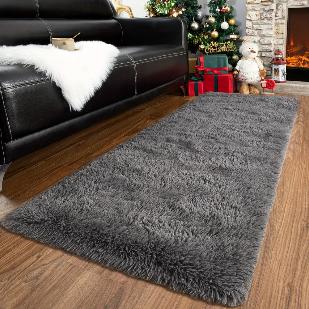 Tie-Dye Shaggy Fluffy Area Rug Non-Slip Machine Washable – Soft Plush Fuzzy Carpet for Bedroom, Living Room, Hallway & Dorm – 6 Colors, 4 Sizes: 2x6, 3x5, 6x9, 8x10 Ft