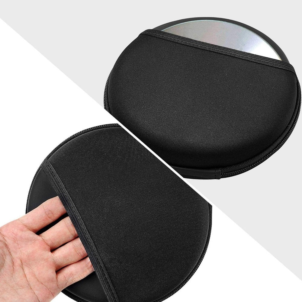 CD Player Carrying Case Shockproof Travel Organizer Bag – Fits GPX Soulcker ARAFUNA HOTT MONODEAL Disc Players, Holds Player Earphones Cables Accessories, Retro Music Gift for Commuters Students Language Learners