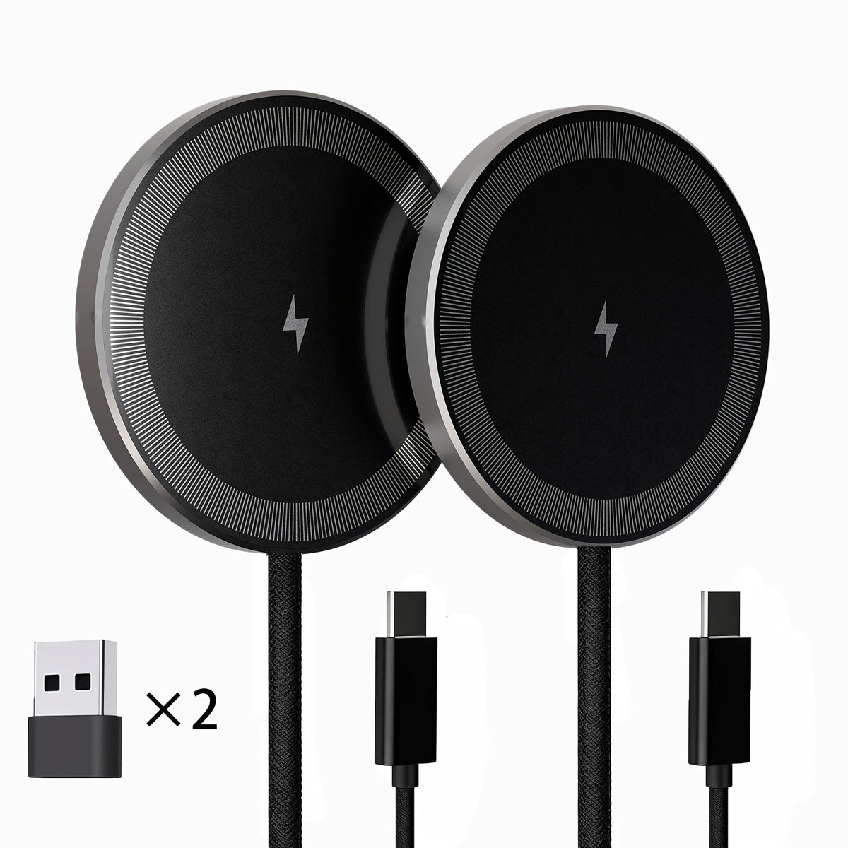 Ultra Slim Magnetic Wireless Charging Pad 15W Multi-Pack – 2-Pack & 3-Pack Value Set for iPhone 17 Air 16 15 14 13 12 11 Pro Max & AirPods 4 3 2 Pro | 0.6cm Thin 65g Portable Travel Charger | White Black