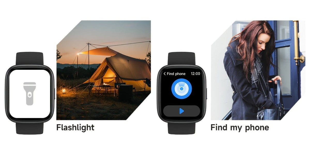 Alexa Built-in Waterproof Smartwatch 1.83" HD – Wireless Calling, 100+ Sport Modes, Heart Rate SpO2 Sleep Tracker, Optional Woven Strap – Unisex Black Green Purple Pink Gold White iPhone & Android