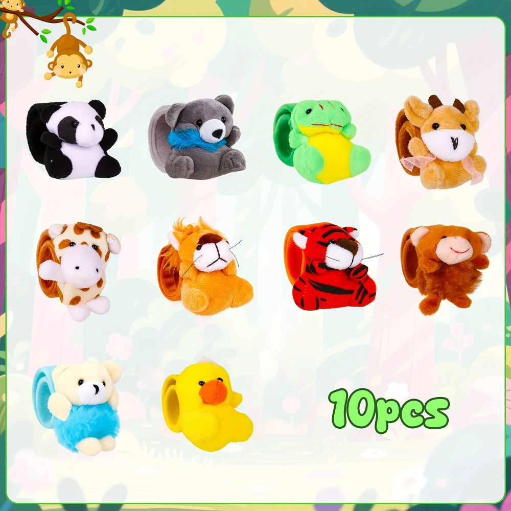 Stuffed Animal Slap Bracelets for Party Favors, 6 to 30-Piece Options