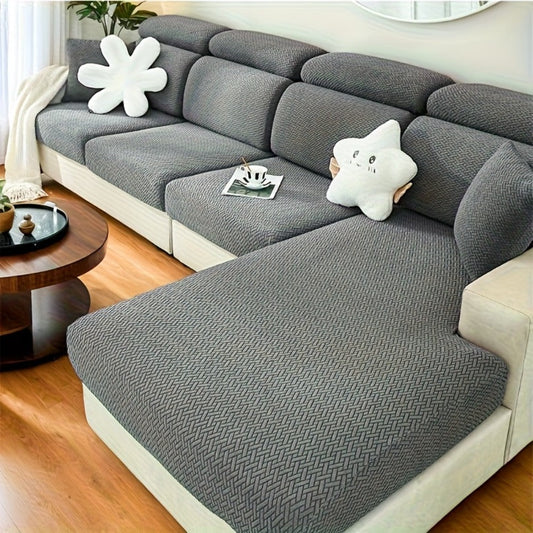 Stretch Jacquard Sofa Cover with Seat, Chaise, Armrest and Back Cover Options