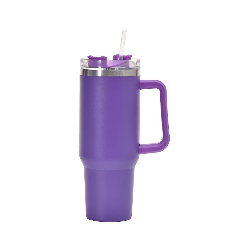 Insulated Tumbler 40oz with Handle & Straw Lid – Double-Wall Vacuum 304 Stainless Steel Travel Cup, Leakproof & Rustproof, Hot & Cold Drinks, 15 Colors, Perfect Gift for Christmas, Travel & Outdoor