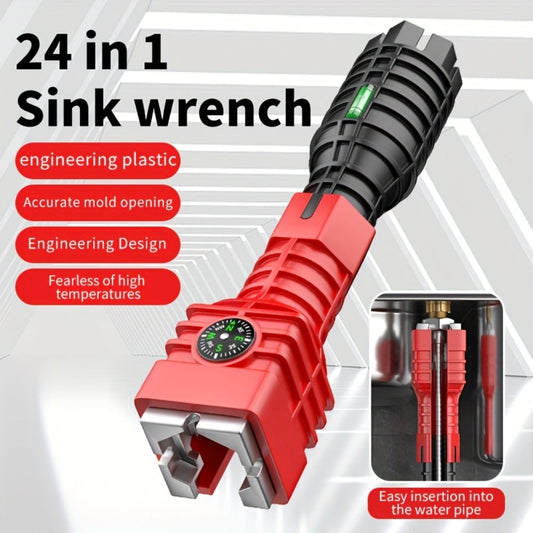 Sink Wrench, 18-in-1 Faucet and Basin Tool for Under-Sink Spaces
