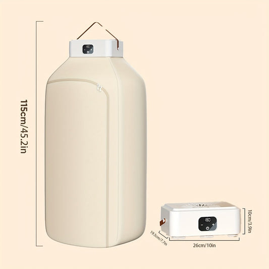 Portable Electric Clothes Dryer 600W with Dual Heat Modes, Timer and Dryer Bag