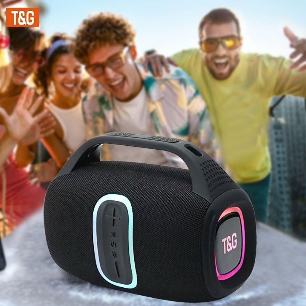 TG674 30W Outdoor Portable Bluetooth Speaker IPX4 Waterproof Dual Pairing Stereo 3600mAh Battery Booming Bass Handle Wireless Subwoofer Speaker for Camping Party