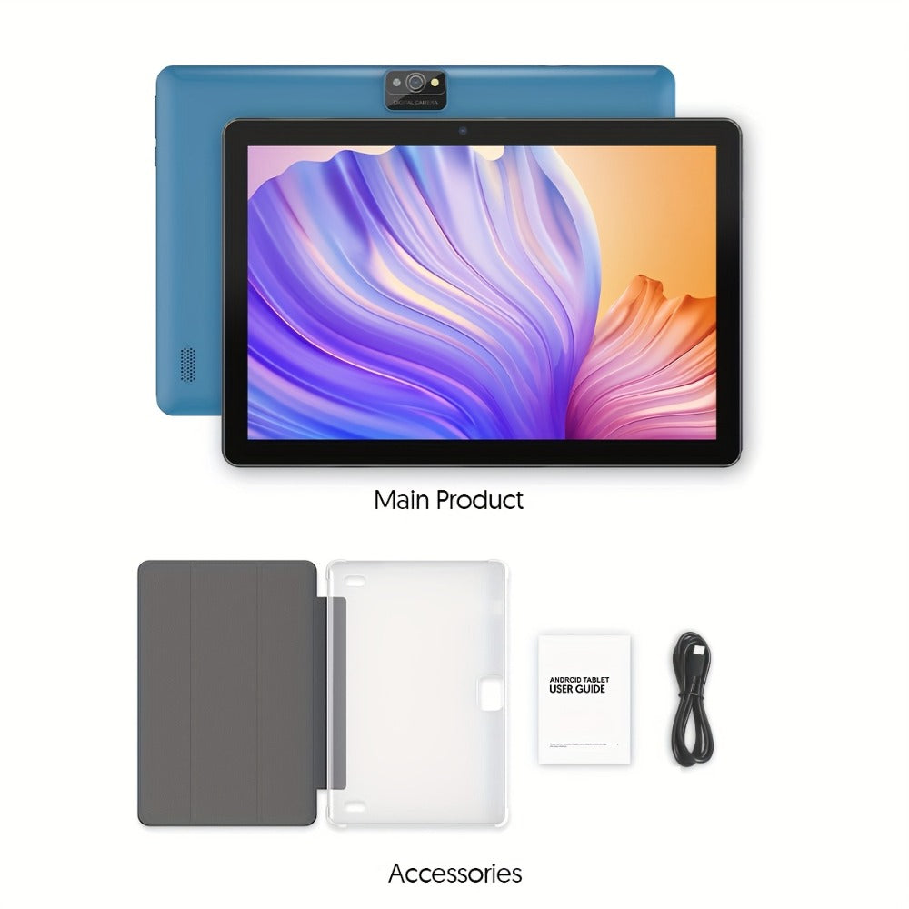 WiFi 6 Tablet Android 13 10 Inch 11 Inch 7GB RAM 64GB ROM 512GB Expandable 8MP Dual Camera Type-C Stereo Speakers Protective Case or Keyboard Kit Included – TAB10 & TAB11