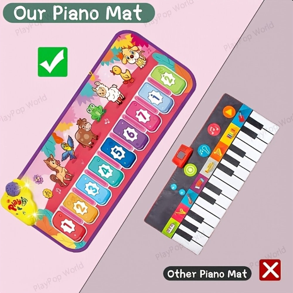 Farm Animal Kids Piano Mat with Musical Keys and Interactive Sounds