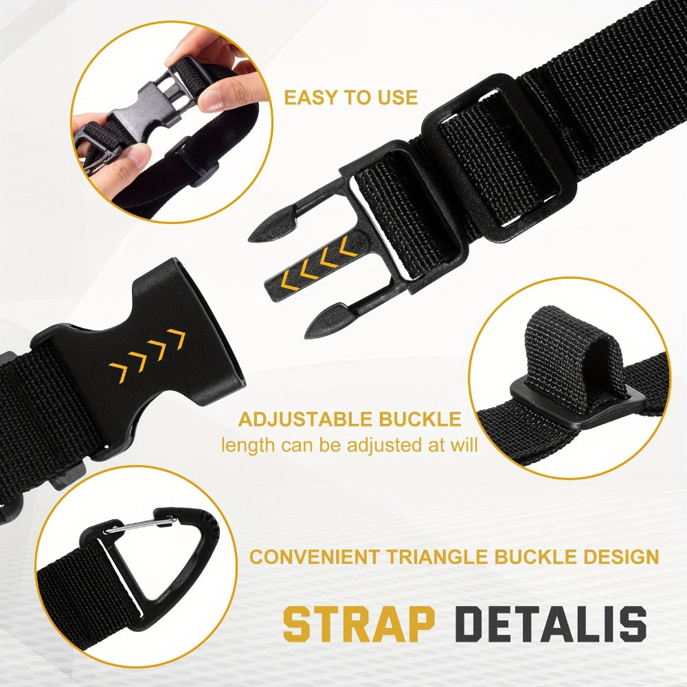 Extension Cord Organizer Straps 10-Pack – Heavy Duty 17 Inch Adjustable Storage Straps with Triangle Hanging Clips, Cable Hanger for Workshop Garage Home, Power Cord & Hose Management, Great Gift for Men