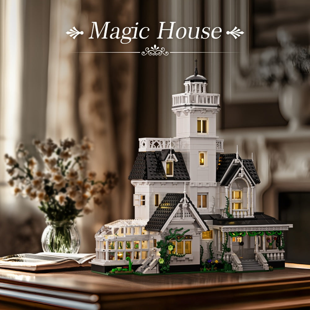 1877-Piece Victorian-Style House Building Block Set