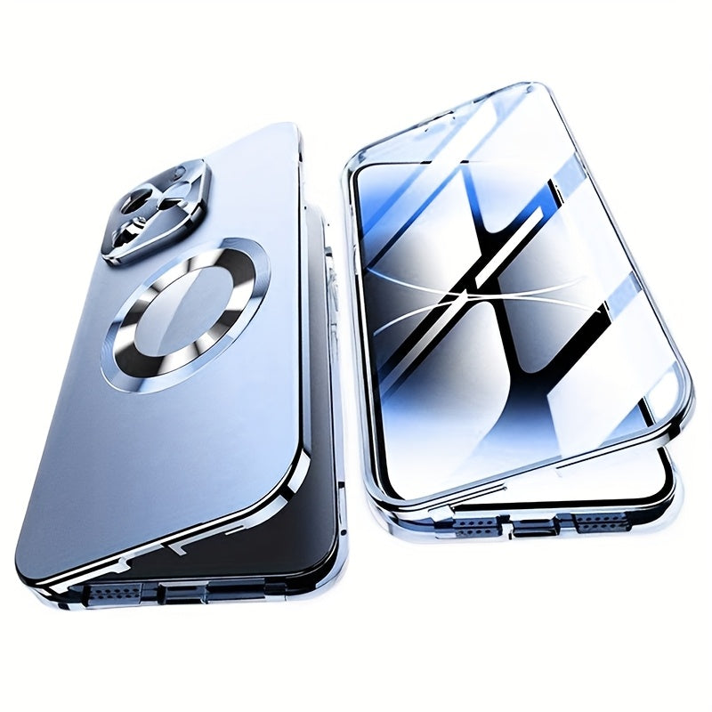 iPhone Anti-Spy Magnetic 2-in-1 Phone Case with All-Round Lens Protection – Complete Drop Protection Cover for iPhone 12 13 14 15 16 Pro Max Plus | Privacy Shield Slim Fit Design