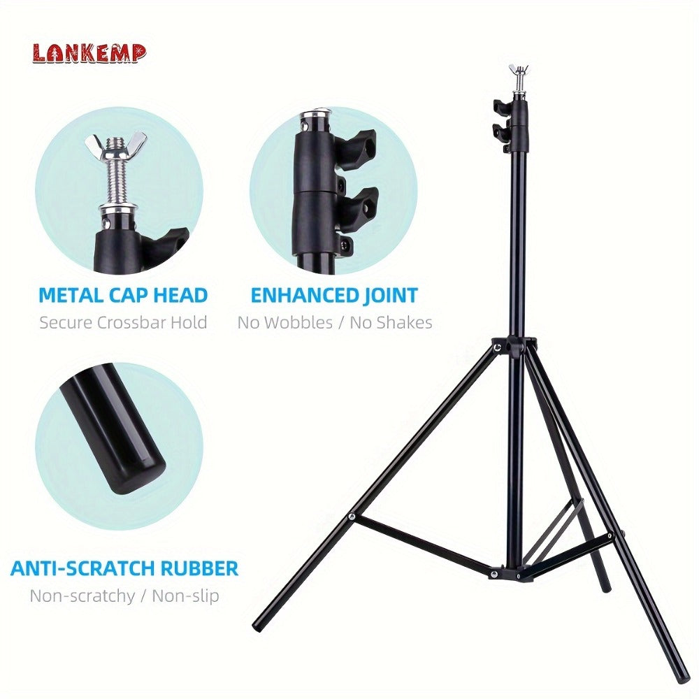 Backdrop Stand 7x7ft Adjustable Background Stand for Photography Photo Booth Party Projector Screen Streaming Portraits Photobooth Props